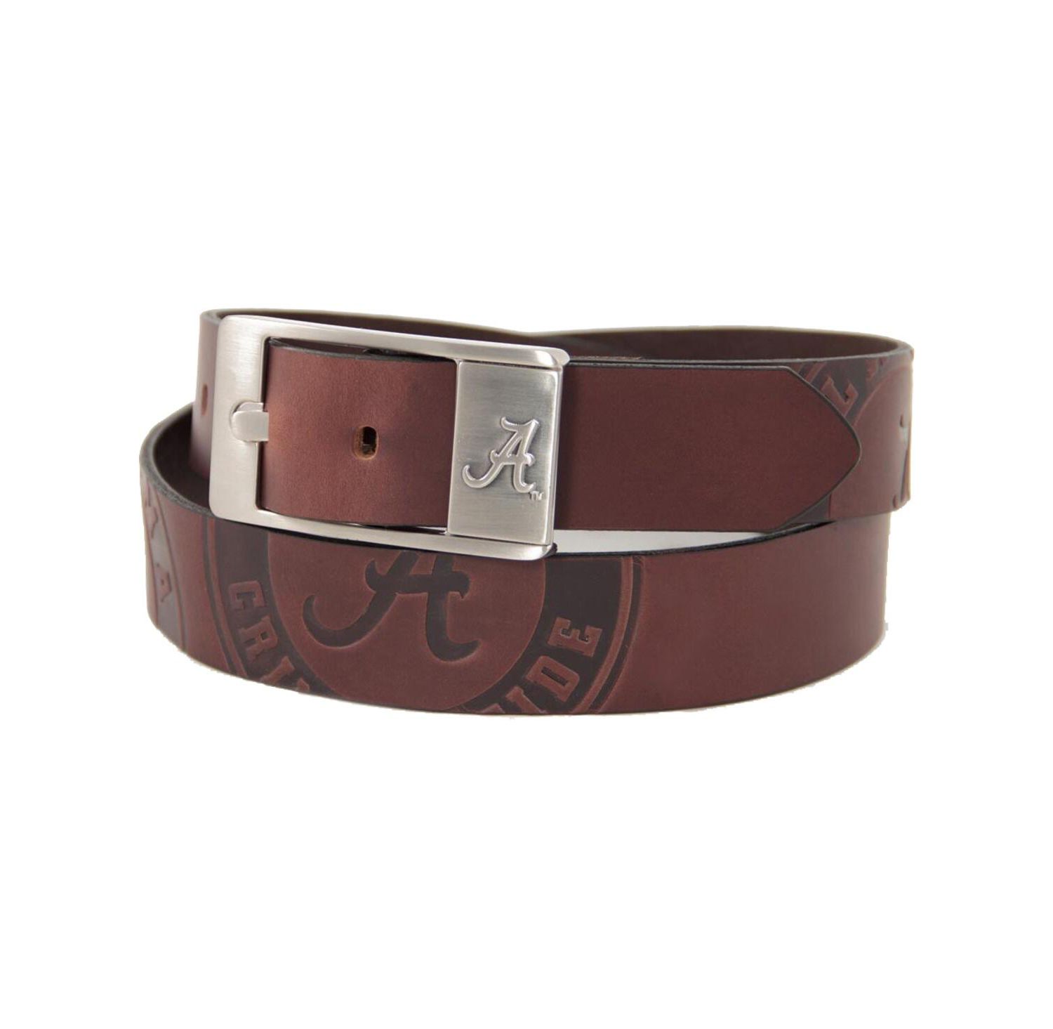 Men's Alabama Crimson Tide Brandish Leather Belt - Brown