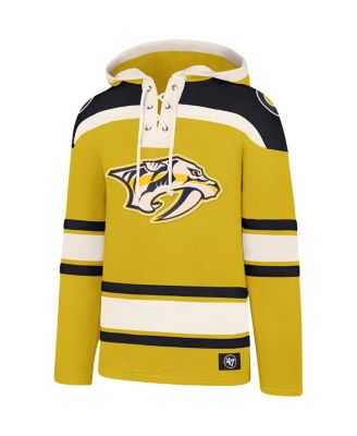 Men's Gold, Navy Nashville Predators Superior Lacer Pullover Hoodie