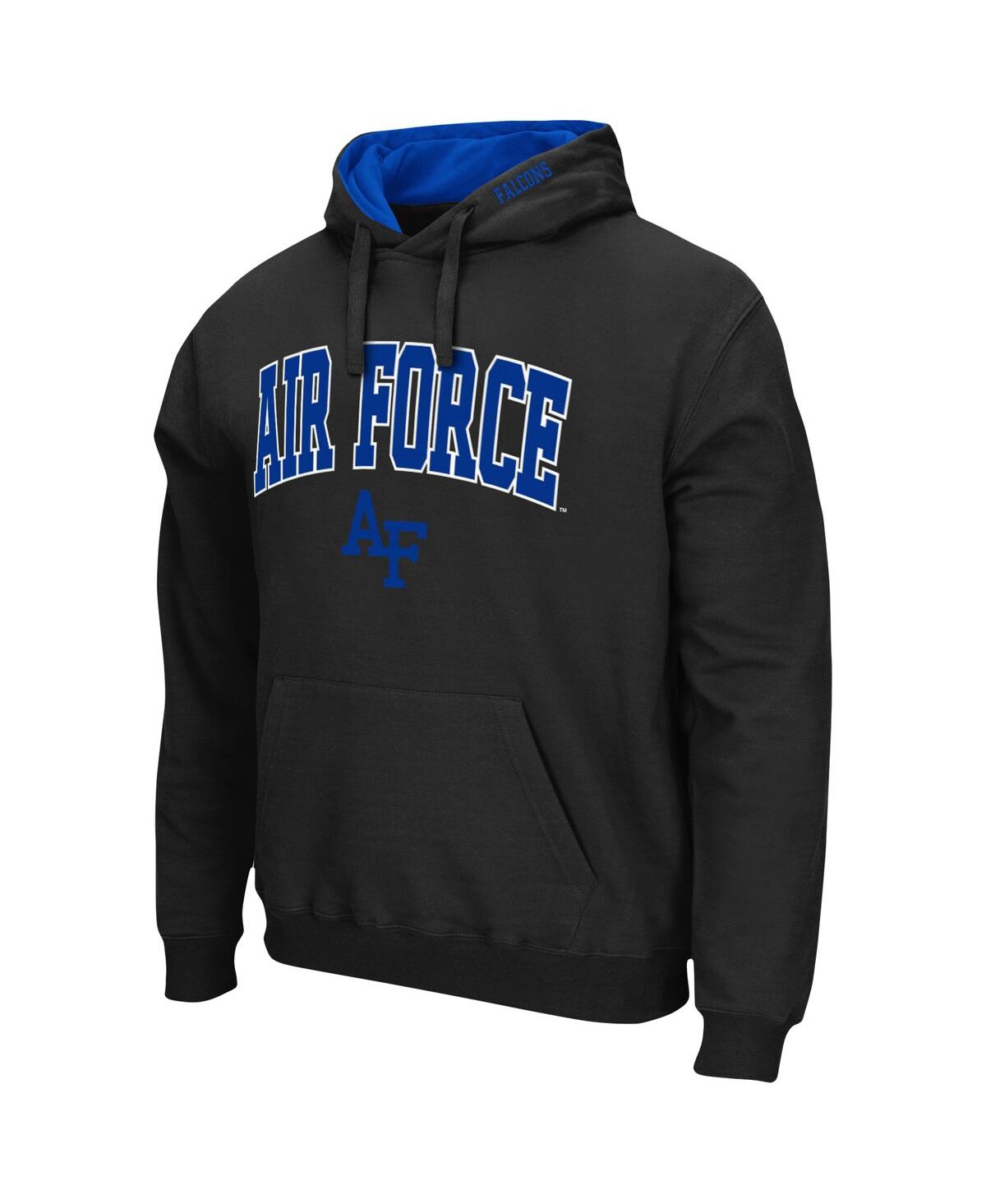 Colosseum Men's Black Air Force Falcons Arch Logo 3.0 Pullover Hoodie In Black