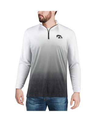 Men's Gray Iowa Hawkeyes Magic Team Logo Quarter-Zip Jacket