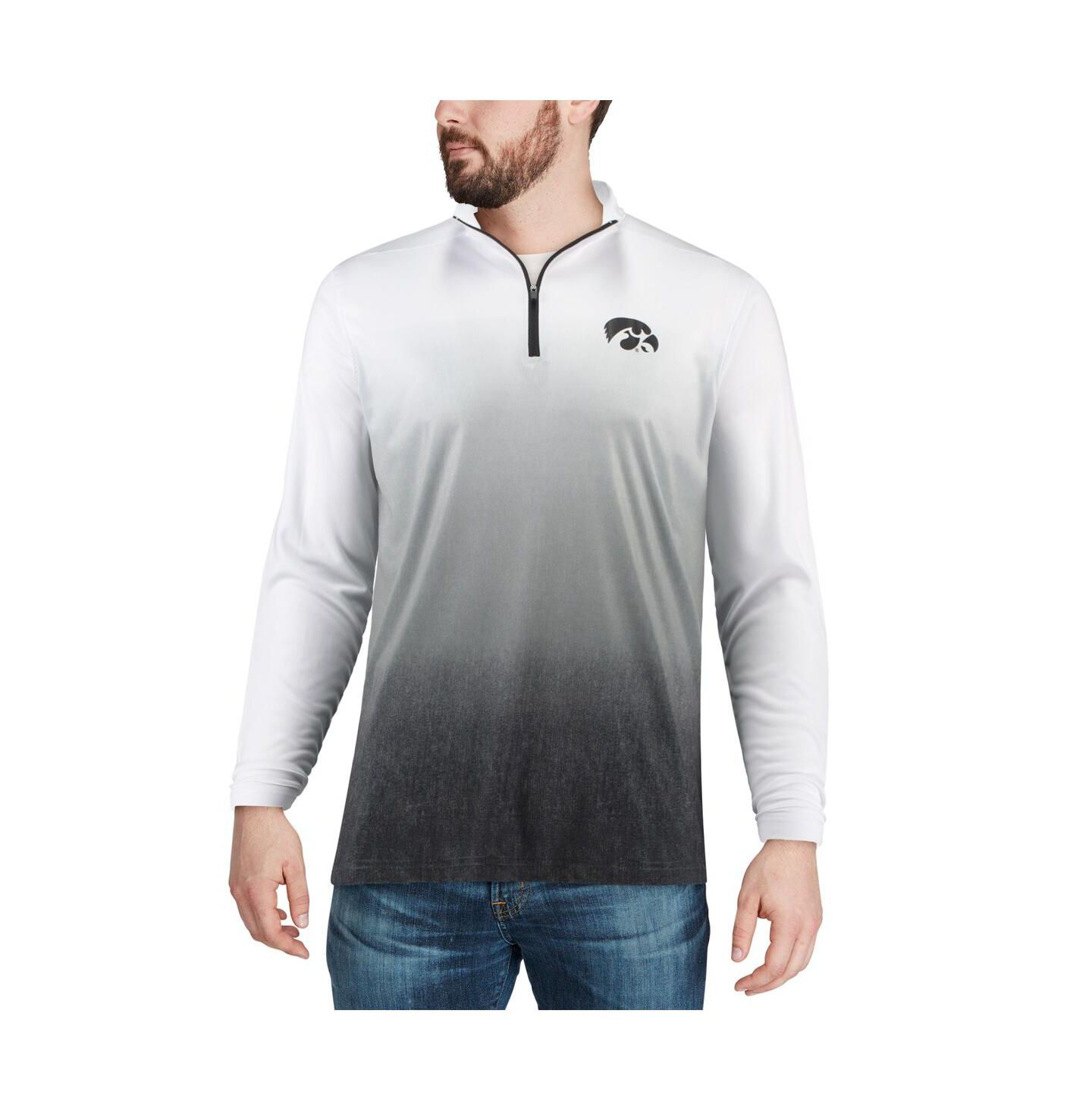 Мужская куртка Colosseum Gray Iowa Hawkeyes Magic Team Logo Quarter-Zip — фото 5