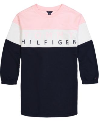 Girls Color Block Sweatshirt Dress 