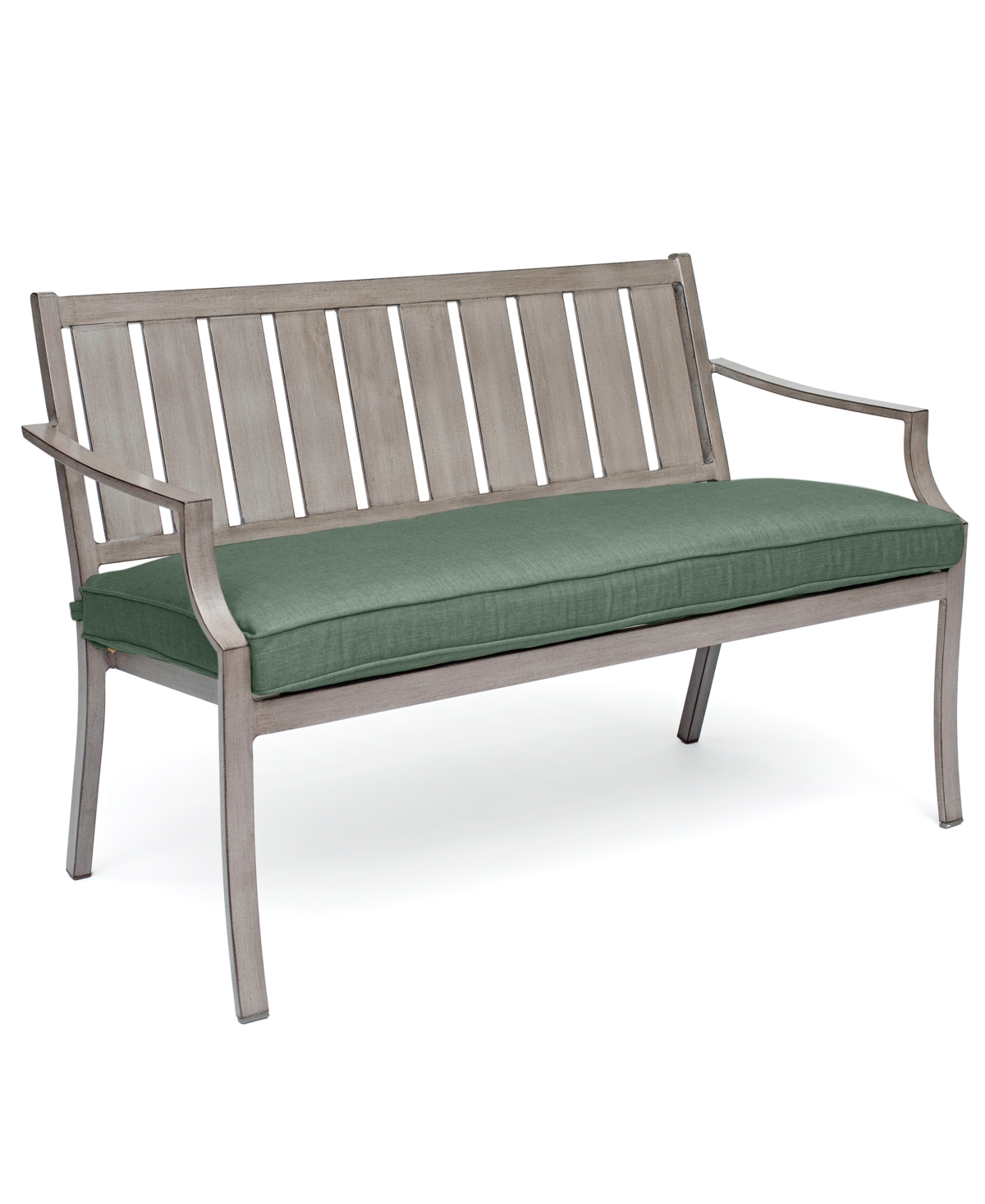 Shop Agio Wayland Outdoor Bench, Created For Macy's In Outdura Grasshopper