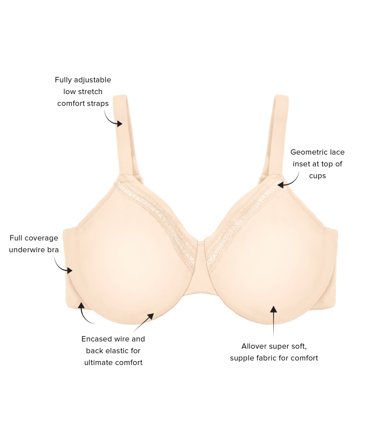 Wacoal Perfect Primer Underwire Bra , Up To I Cup -(Nude 5)