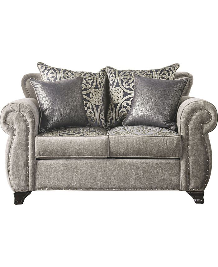 Furniture of America Stinnan Nailhead Trim Loveseat Macy's