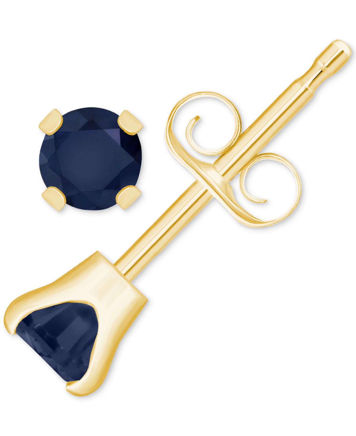 Aquamarine (1/5 ct. t.w.) Solitaire Stud Earrings in 14k Gold (Also in Sapphire, Emerald & Ruby)