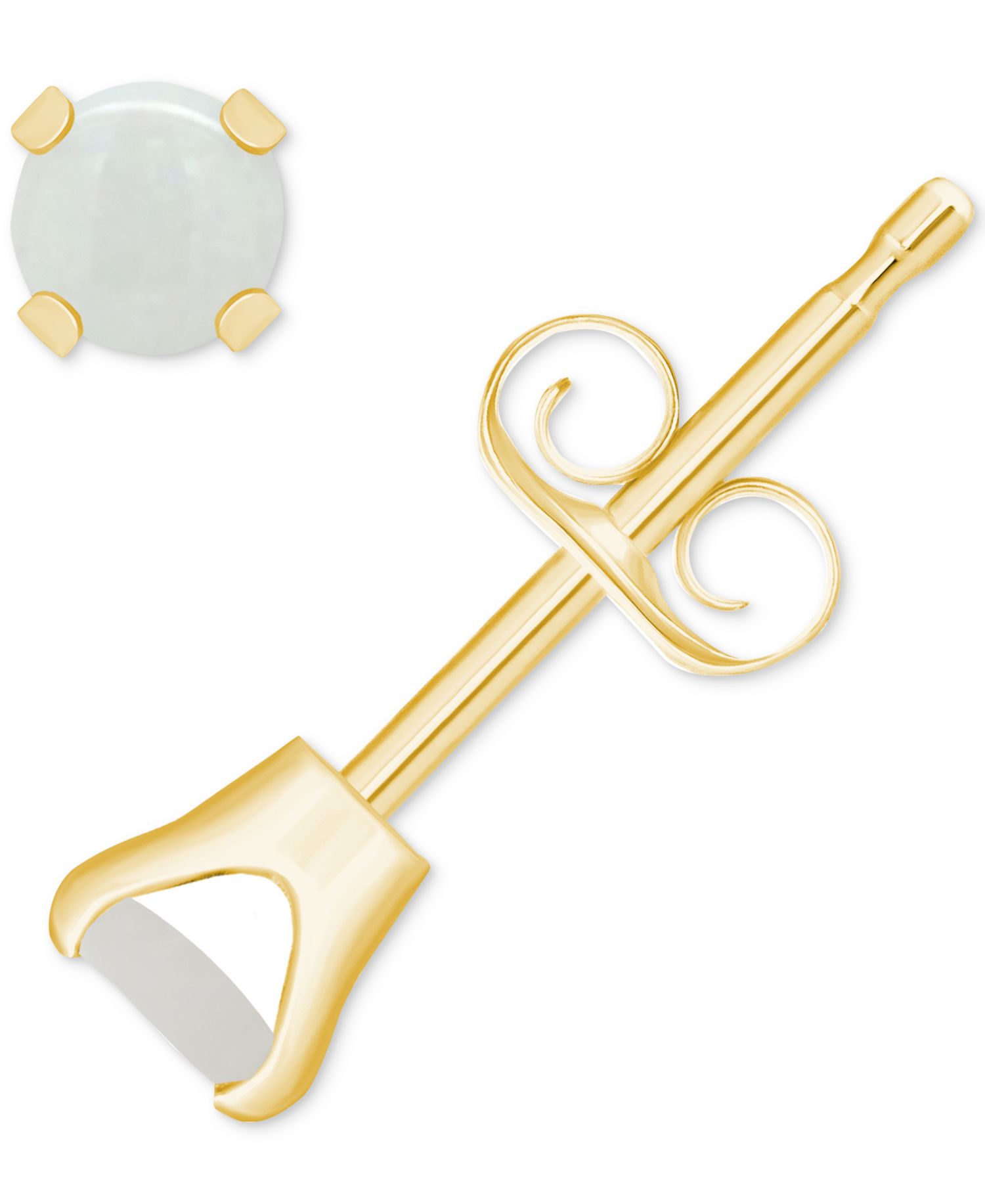 Rhodolite Garnet Stud Earrings (1/4 ct. t.w.) in 14k White or Yellow Gold (Also in Citrine, Sky Blue Topaz, Peridot & Opal)