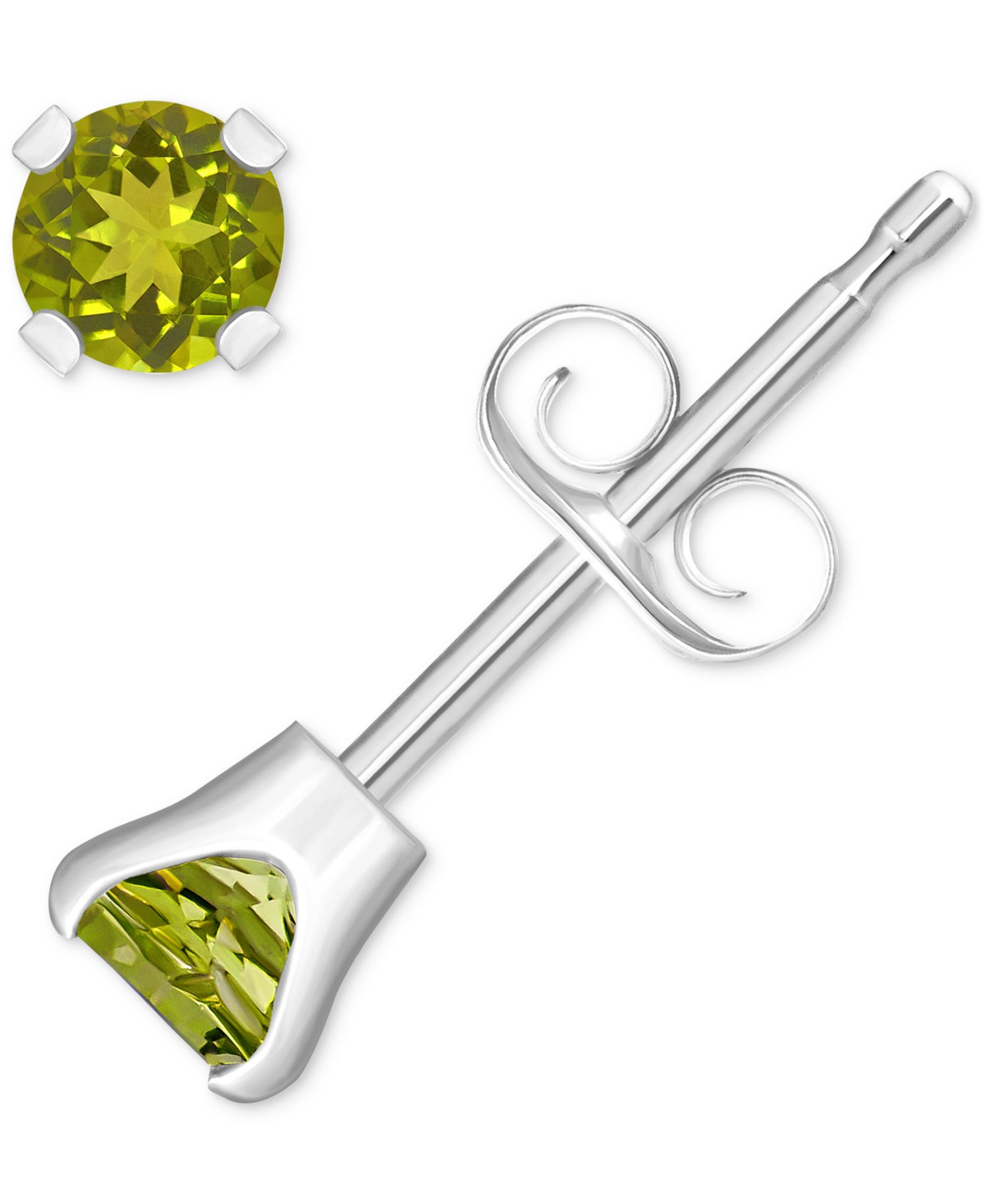 Rhodolite Garnet Stud Earrings (1/4 ct. t.w.) in 14k White or Yellow Gold (Also in Citrine, Sky Blue Topaz, Peridot & Opal)