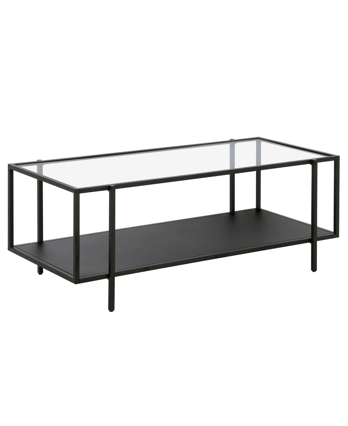 HUDSON & CANAL VIREO COFFEE TABLE WITH SHELF, 45" X 20"