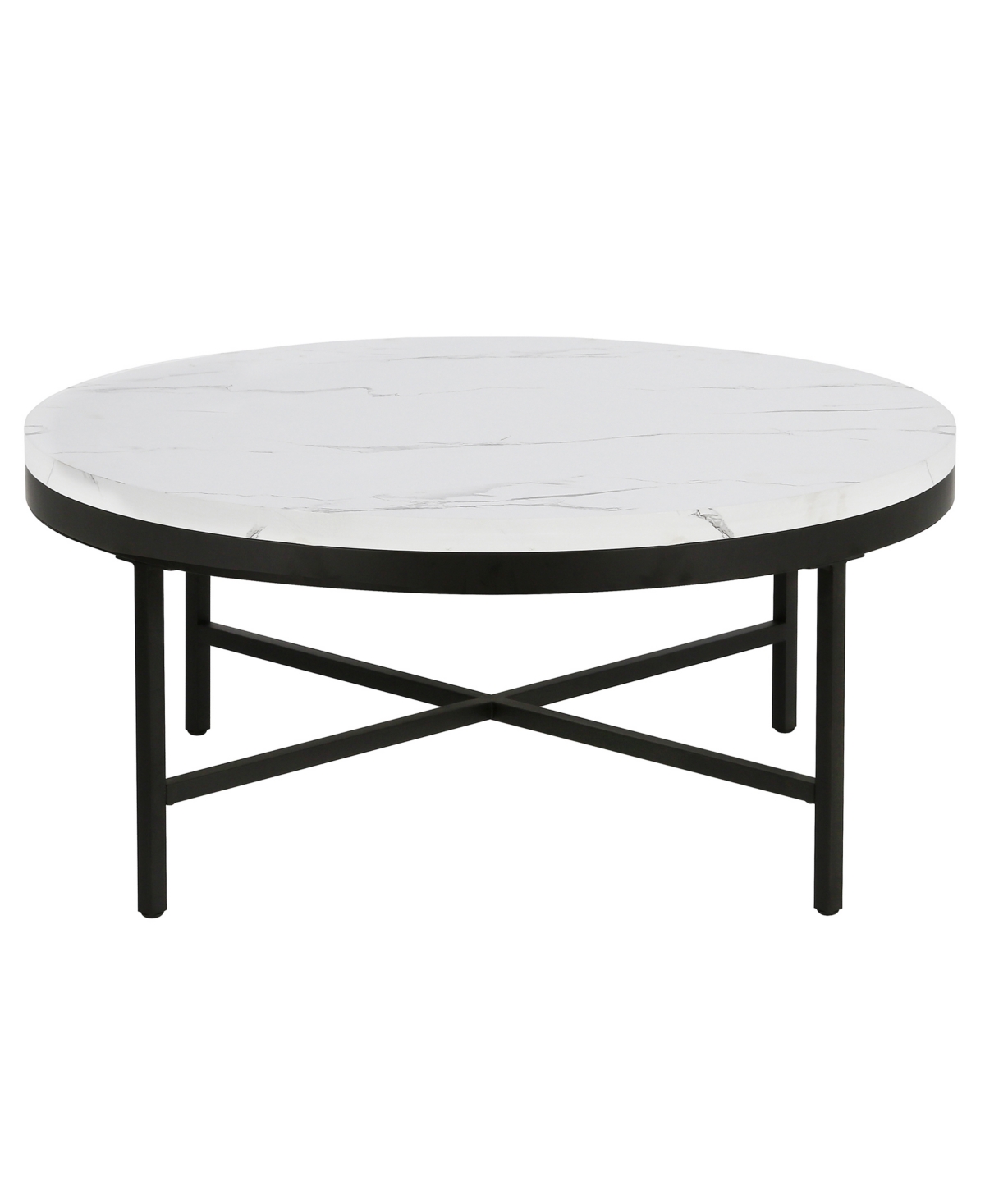 Camden&Wells - Xivil Coffee Table - Blackened Bronze/Faux Marble