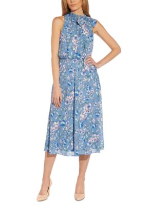Adrianna Papell Floral-Print Halter Dress - Macy's