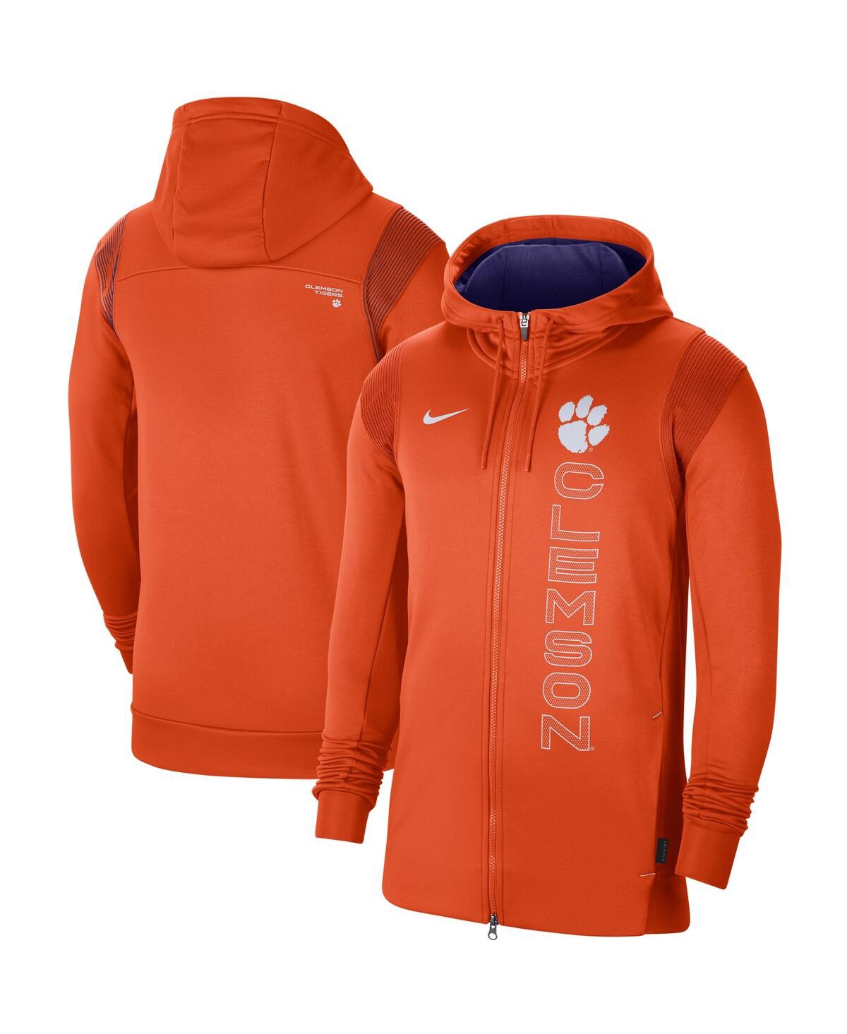 Shop Nike Men's Orange Clemson Tigers 2021 Sideline Performance Full-zip Hoodie