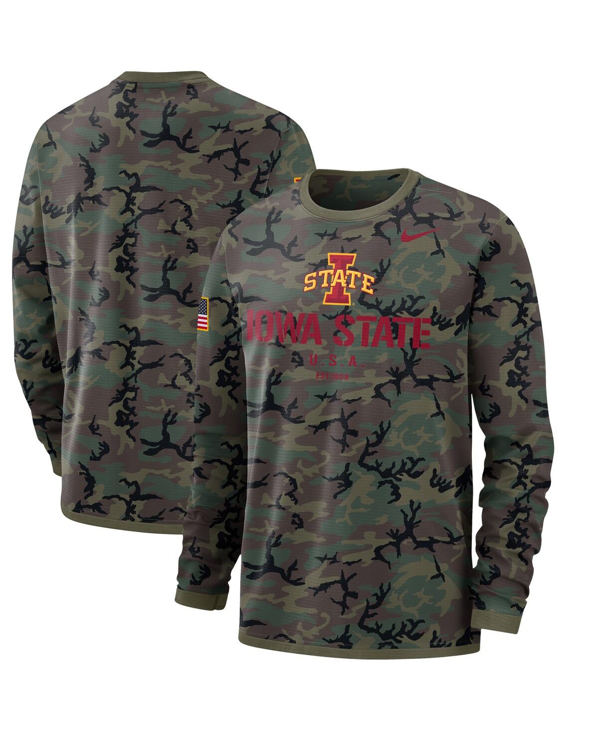 Men's Camo Iowa State Cyclones Military-Inspired Appreciation Performance Long Sleeve T-shirt