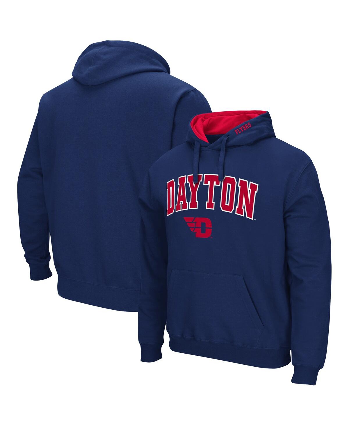 Colosseum Men's Dayton Flyers Arch And Logo Pullover Hoodie In Navy