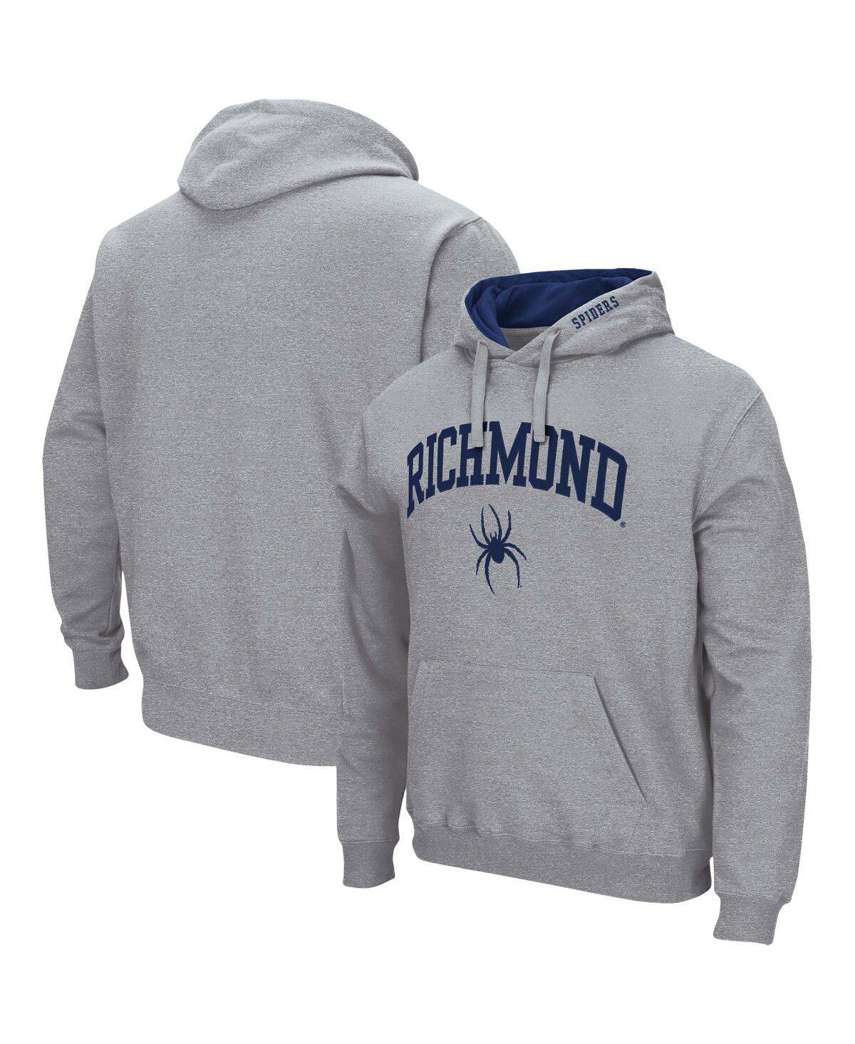 Colosseum Heathered Gray Richmond Spiders Arch And Logo Pullover Hoodie In Heathered Gray