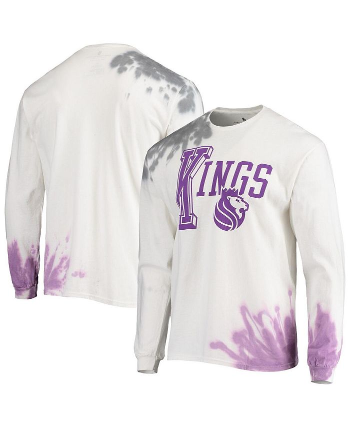 Sacramento Kings Junk Food Tie-Dye Long Sleeve T-Shirt - White