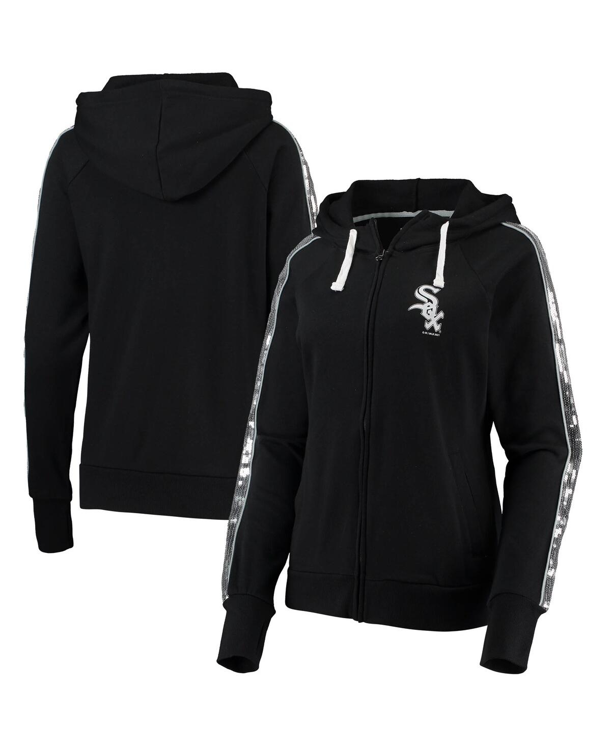 Women'sChicago White Sox Game Changer Raglan Full-Zip Hoodie - Black