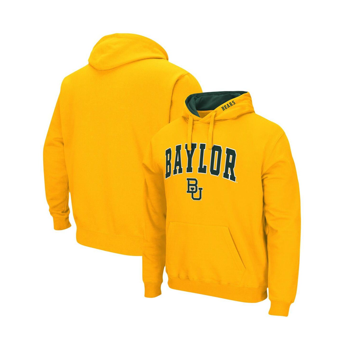 Мужское худи Colosseum Baylor Bears Arch Logo 3.0 Pullover, цвет: Золотой — фото 1