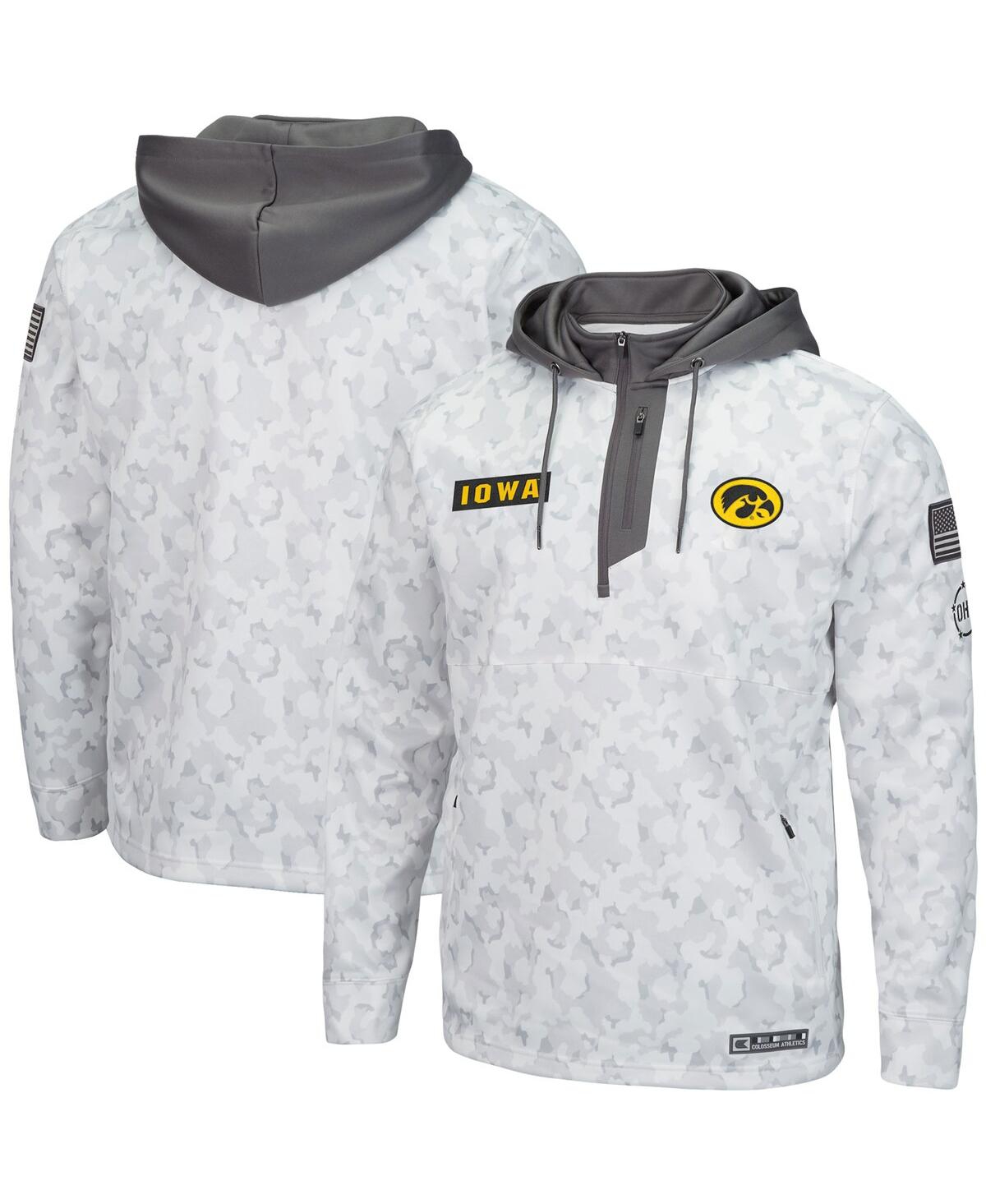 Shop Colosseum Men's Arctic Camo Iowa Hawkeyes Oht Military-inspired Appreciation Quarter-zip Hoodie