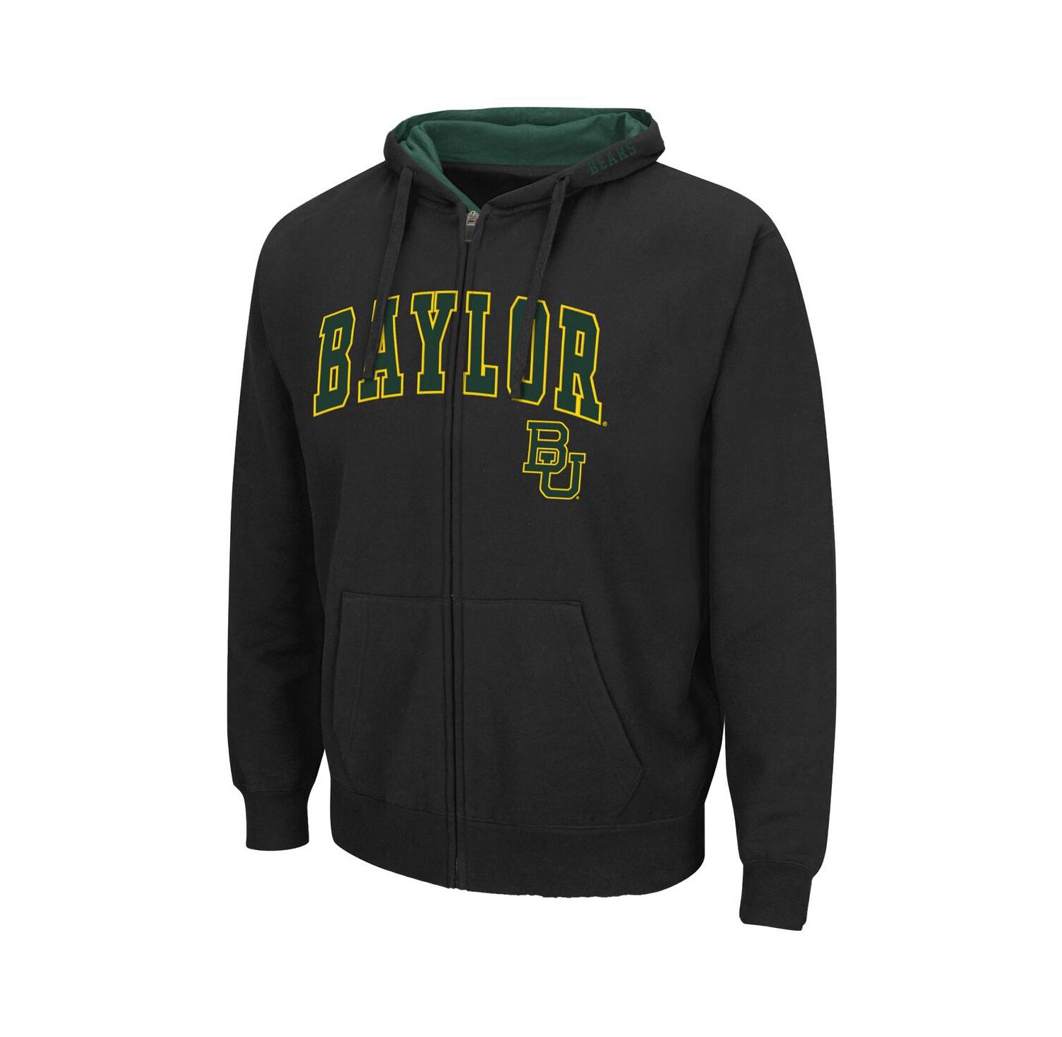Men's Black Baylor Bears Arch Logo 3.0 Full-Zip Hoodie