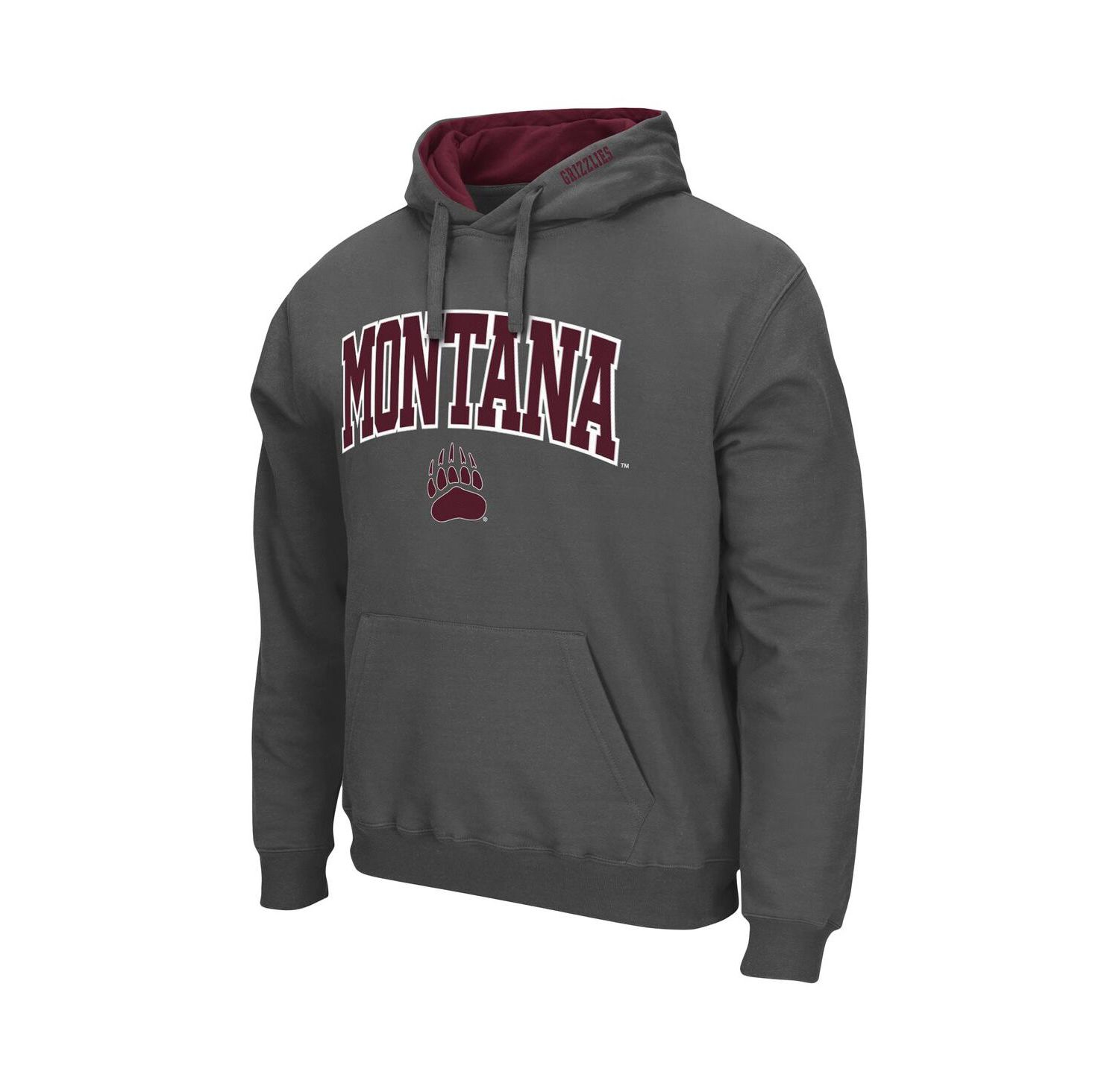 Men's Montana Grizzlies Arch and Logo Pullover Hoodie