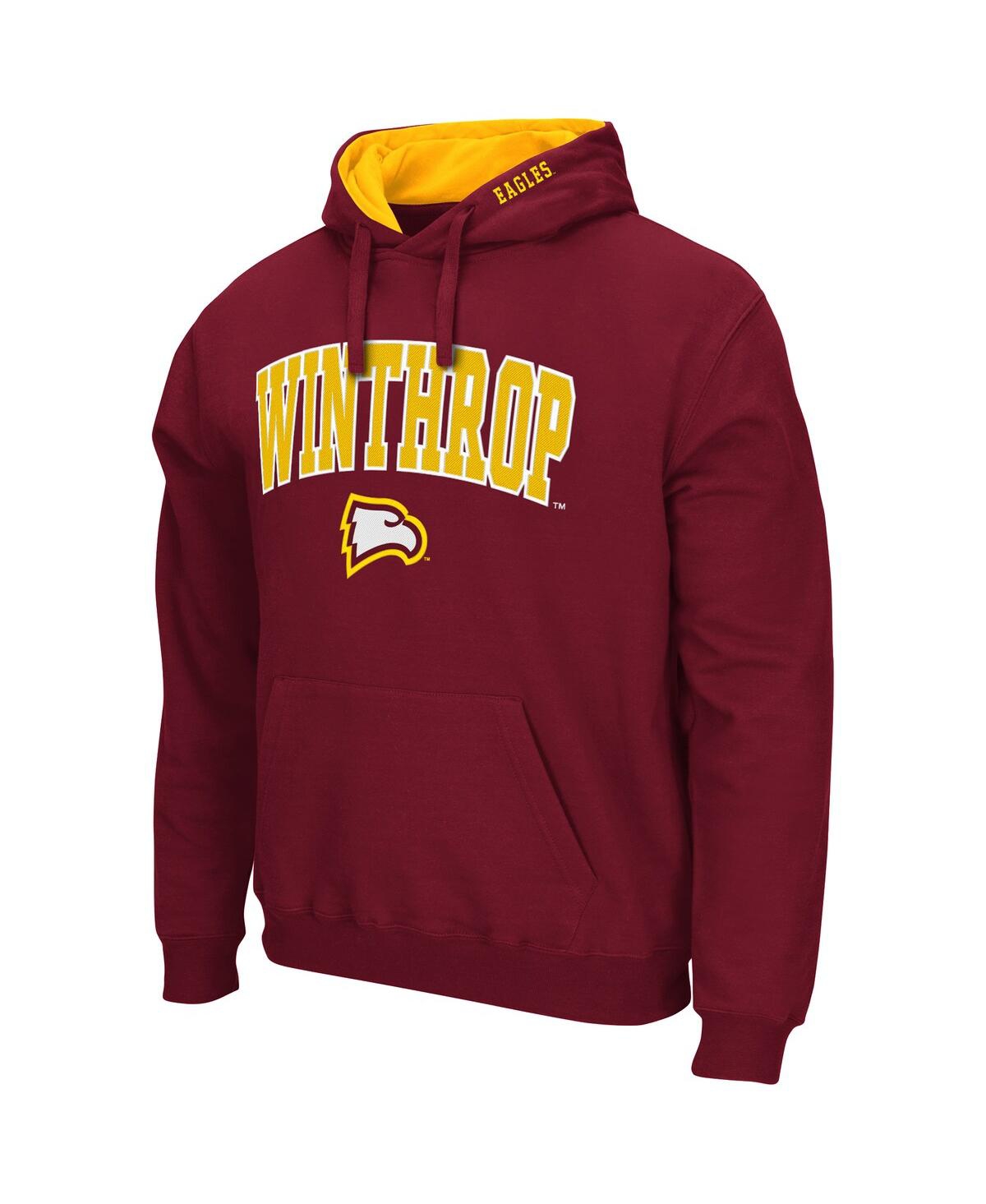 Colosseum Red Winthrop Eagles Arch And Logo Pullover Hoodie In Red