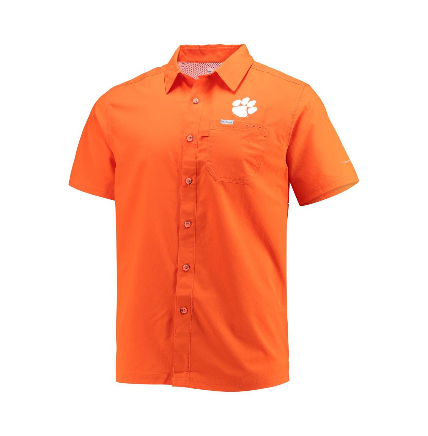 Мужская рубашка Columbia Orange Clemson Tigers Slack Tide Camp Button-Up — фото 3