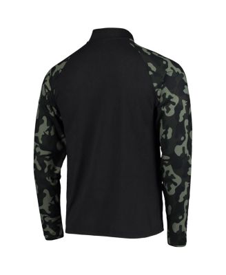 Men's Black, Camo Iowa State Cyclones OHT Military-Inspired Appreciation Take Flight Raglan Quarter-Zip Jacket