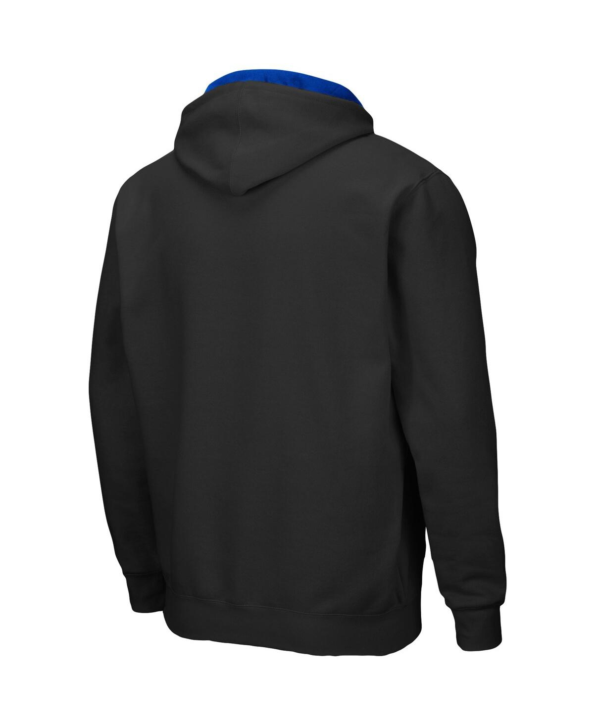 COLOSSEUM MEN'S BLACK DELAWARE FIGHTIN' BLUE HENS ARCH LOGO 3.0 FULL-ZIP HOODIE 