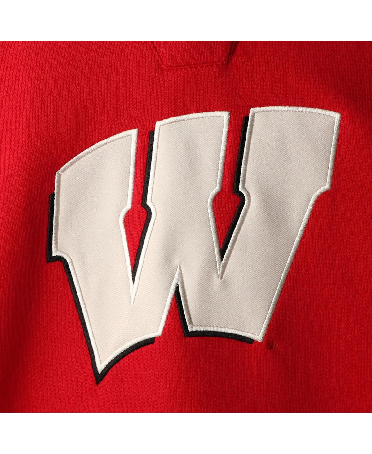 Colosseum Men's Red Wisconsin Badgers 2.0 Lace-up Pullover Hoodie In Red