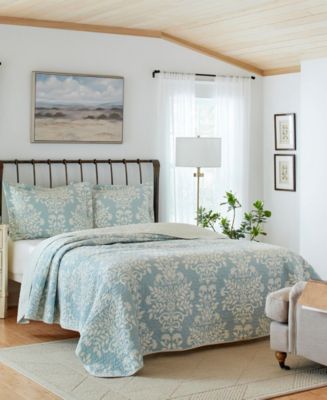 Laura Ashley Rowland Cotton Reversible 2 Piece Quilt Set