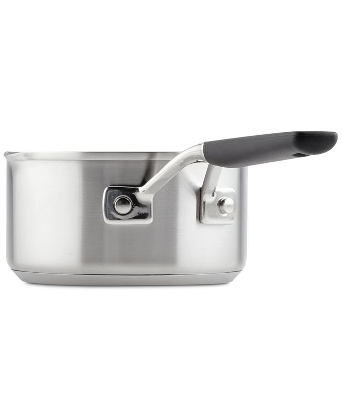 KitchenAid Stainless Steel 1 Quart Induction Sauce Pan with Pour Spouts