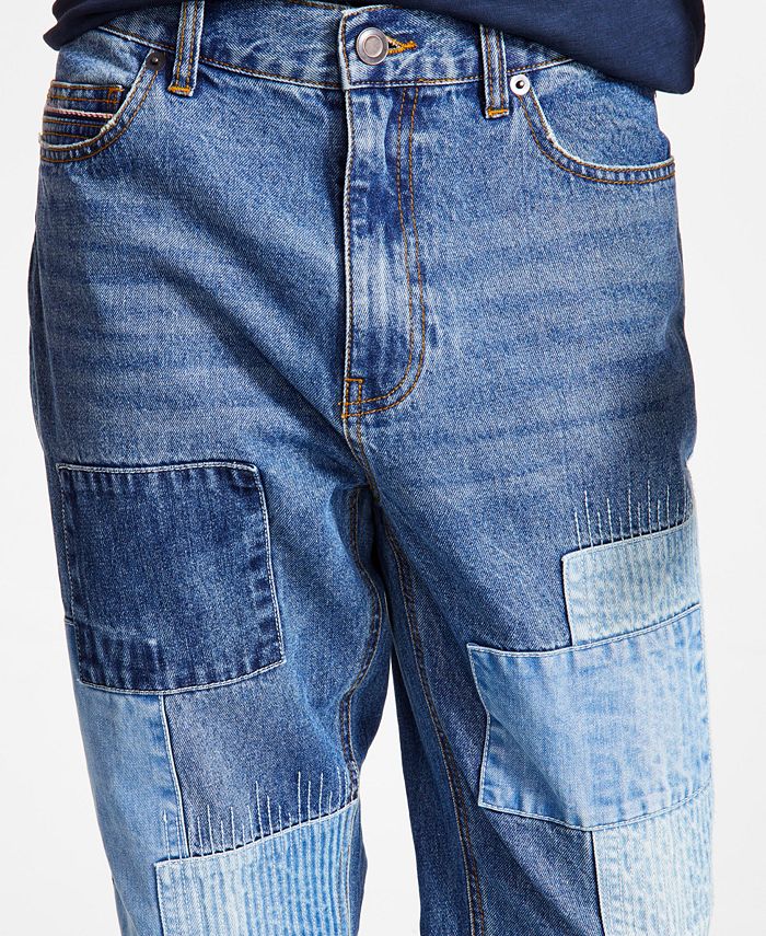 Sun + Stone Men's Judas LooseFit Patchwork Jeans Macy's