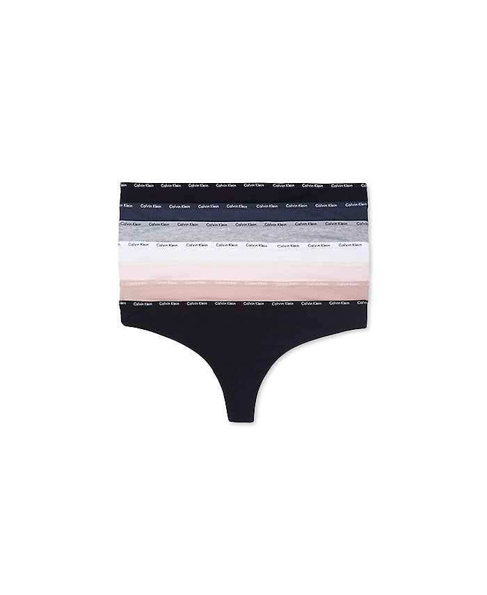 Calvin Klein Women's Signature Cotton 5-Pack Thong Underwear & Reviews -  All Underwear - Women - Macy's