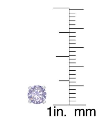 Ball, Clear, Cubic Zirconia and Rose Stud 4-Piece Earrings Set in Fine Silver Plate