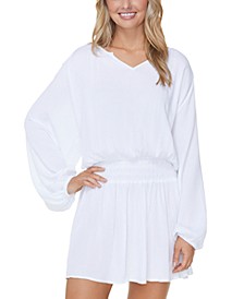 Juniors' Solid Maui Cover Up Dress