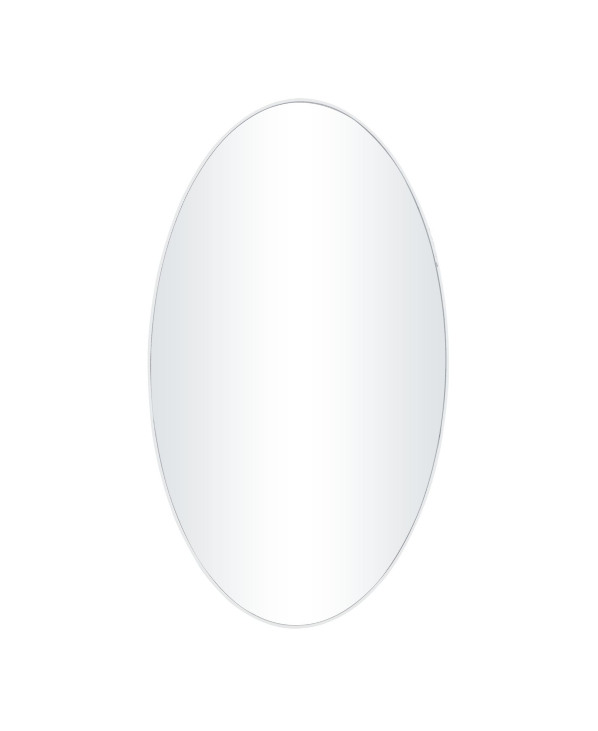 Wood Contemporary Wall Mirror, 18" x 32" - White