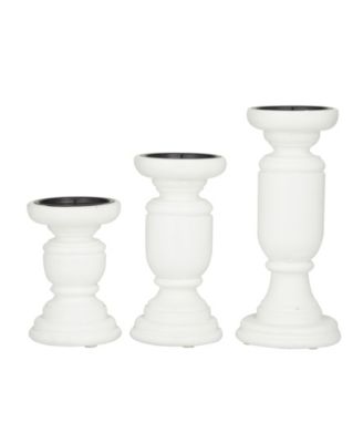 Mango Wood French Country Candle Holder, Set of 3