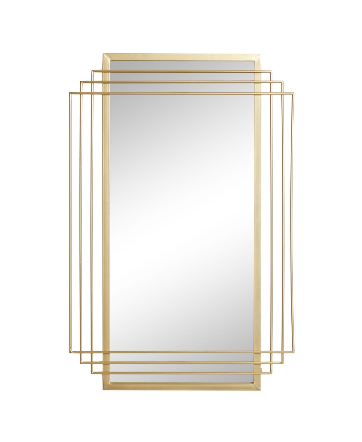by Cosmopolitan Glam Metal Wall Mirror, 36" x 24" - Gold-Tone