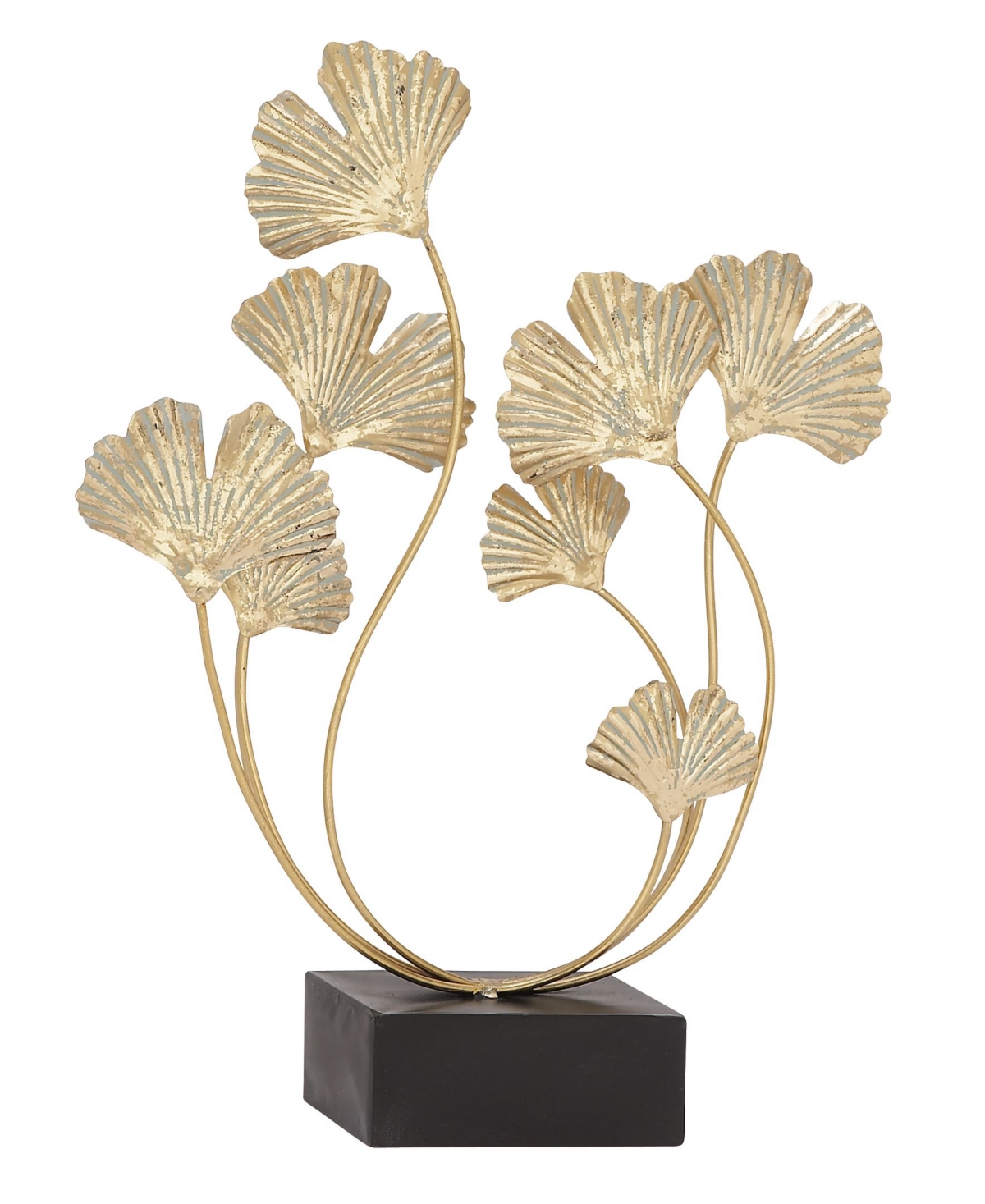 Rosemary Lane Metal Modern Nature Sculpture, 22" X 18" In Gold-tone