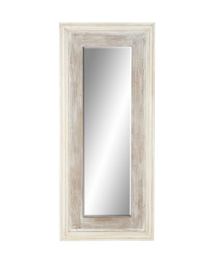 Rosemary Lane Farmhouse Wood Wall Mirror, 59" x 26" Macy's