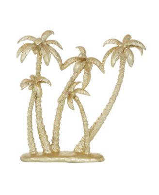 Polyresin Coastal Palm Tree Sculpture, 16" x 15"