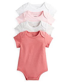 Baby Girls 4-Pk. Apple Blossom Bodysuits, Created for Macy's 