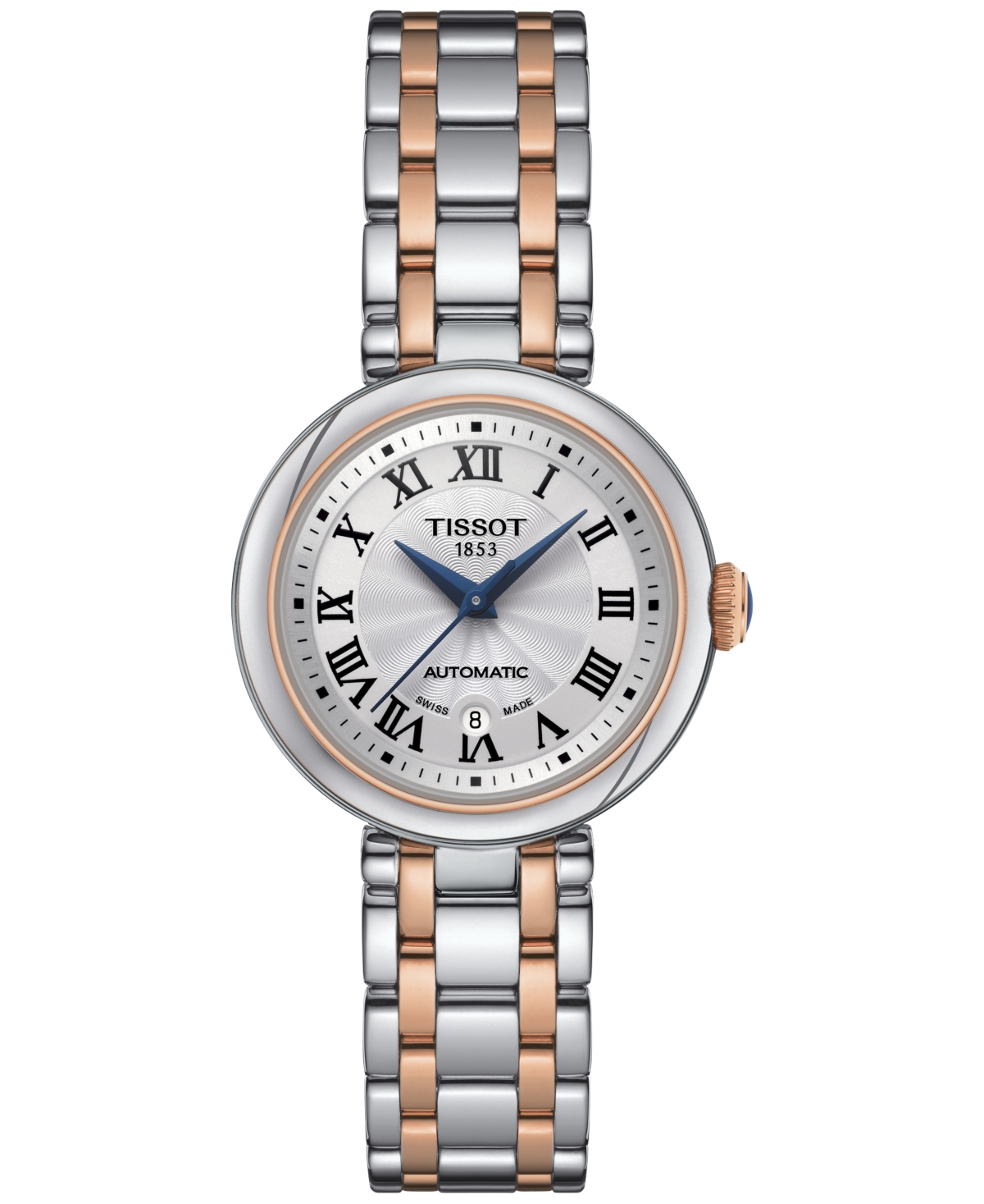 Tissot Women's Bellissima Two-tone Pvd Stainless Steel Bracelet Watch 29mm In White