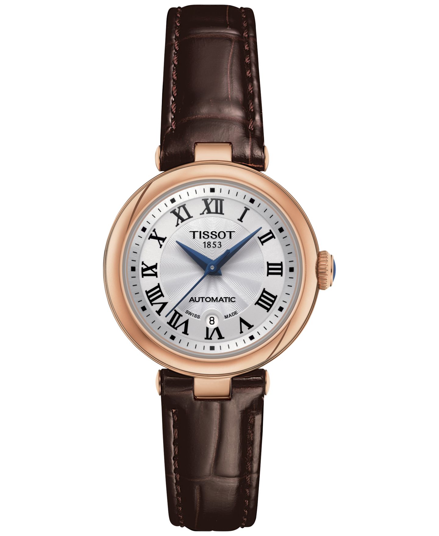 Женские часы Tissot Bellissima PVD Brown Leather Strap Watch 29mm — фото 1