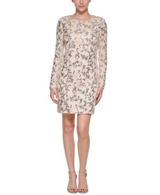 Vince Camuto - Long-Sleeve Sequin Bodycon Dress