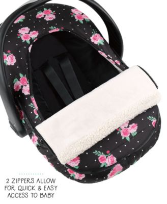 Car Seat Cover, Winter Carseat, Canopy Car Seat Cover Baby Girls, Floral Rose