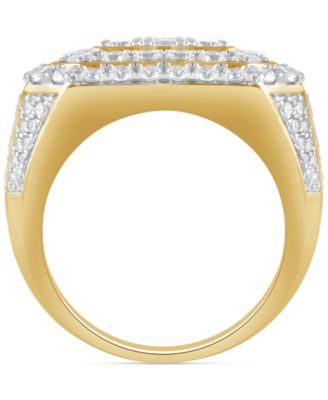 Men's Diamond Cluster Ring (5 ct. t.w.) in 10k Yellow, White or Rose Gold