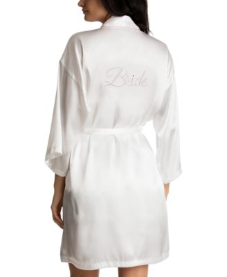 Bride Satin Wrap Robe, Cami & Tap Shorts Set