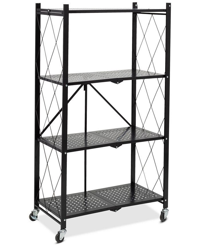 Honey Can Do Collapsible 4Tier Wheeled Metal Shelf Macy's